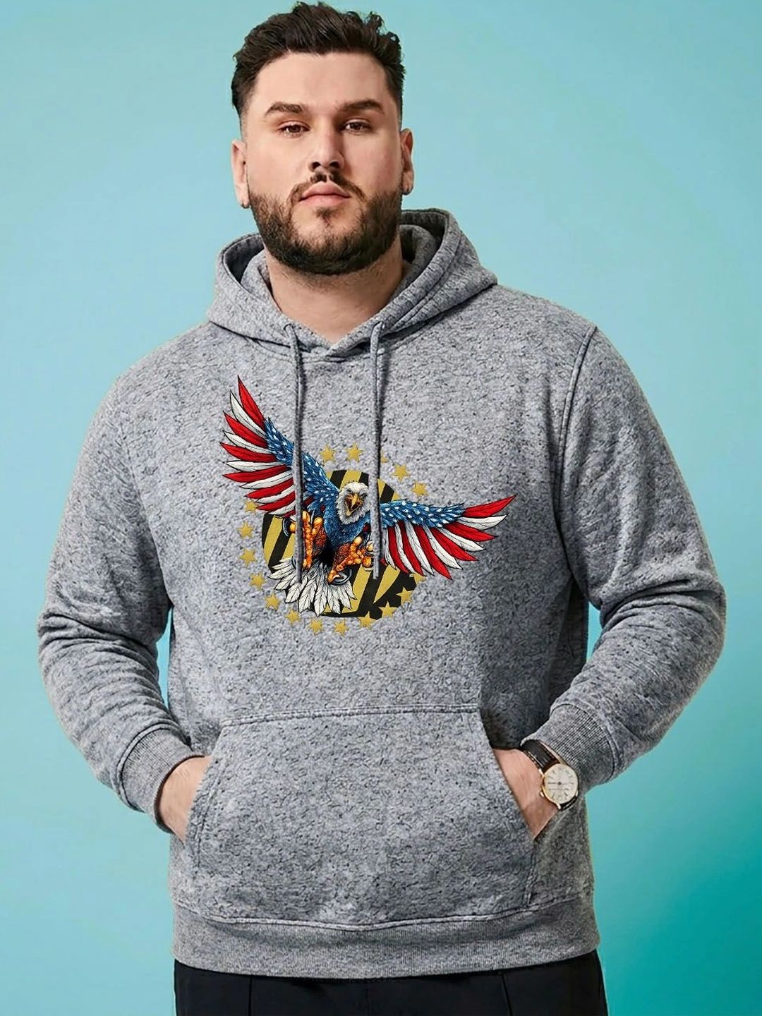 Moda Rapido Mens Plus Size Hoodie