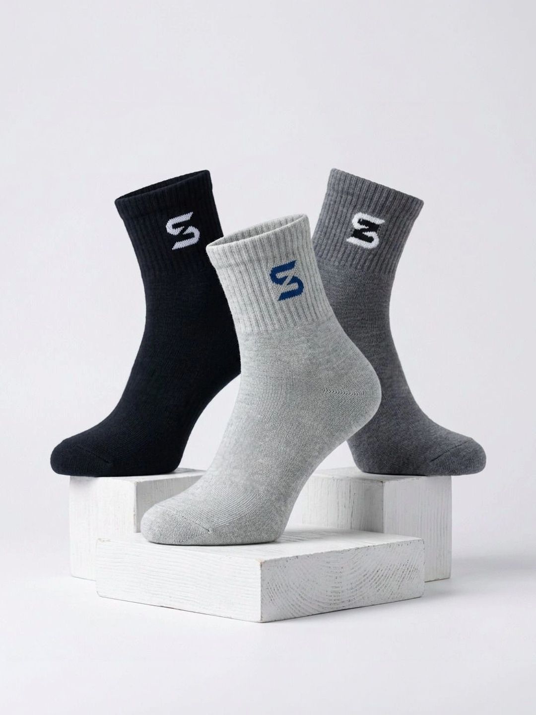 sakyastars Men Pack of 3 Above Ankle Socks