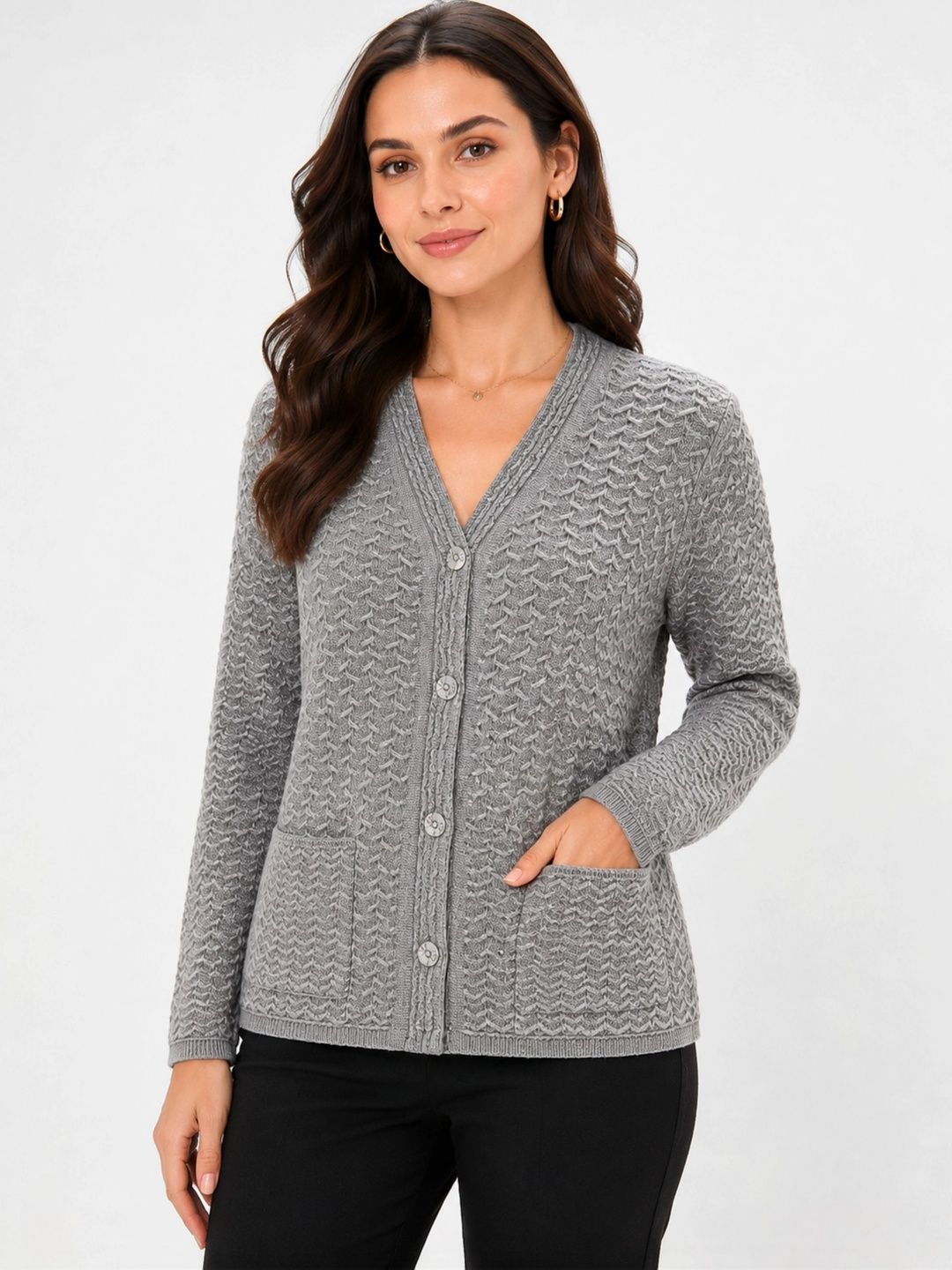 HAUTEMODA Women Woollen Cardigan