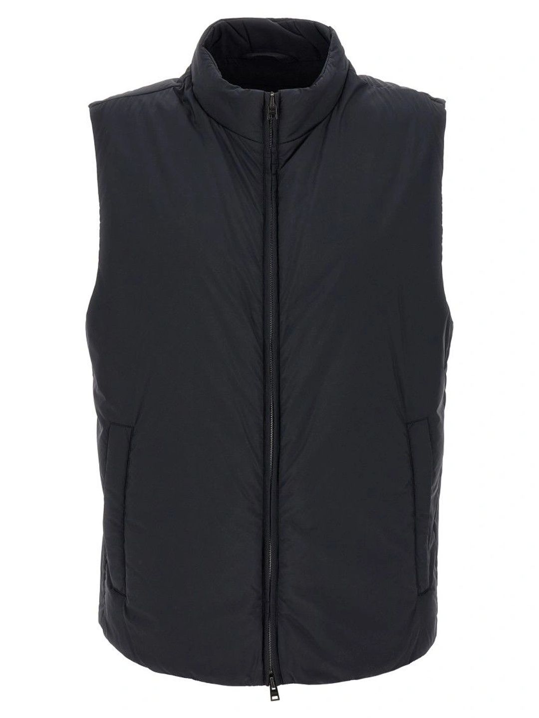 Herno Black Solid Sleeveless Jacket