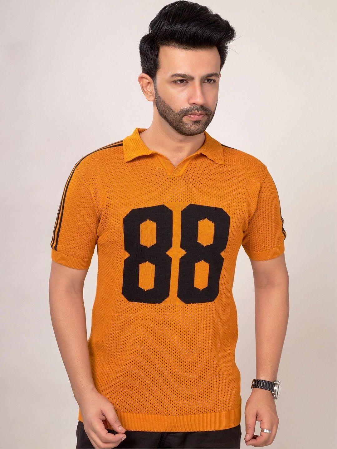 CHOKRA Men Typography Printed Polo Collar T-shirt