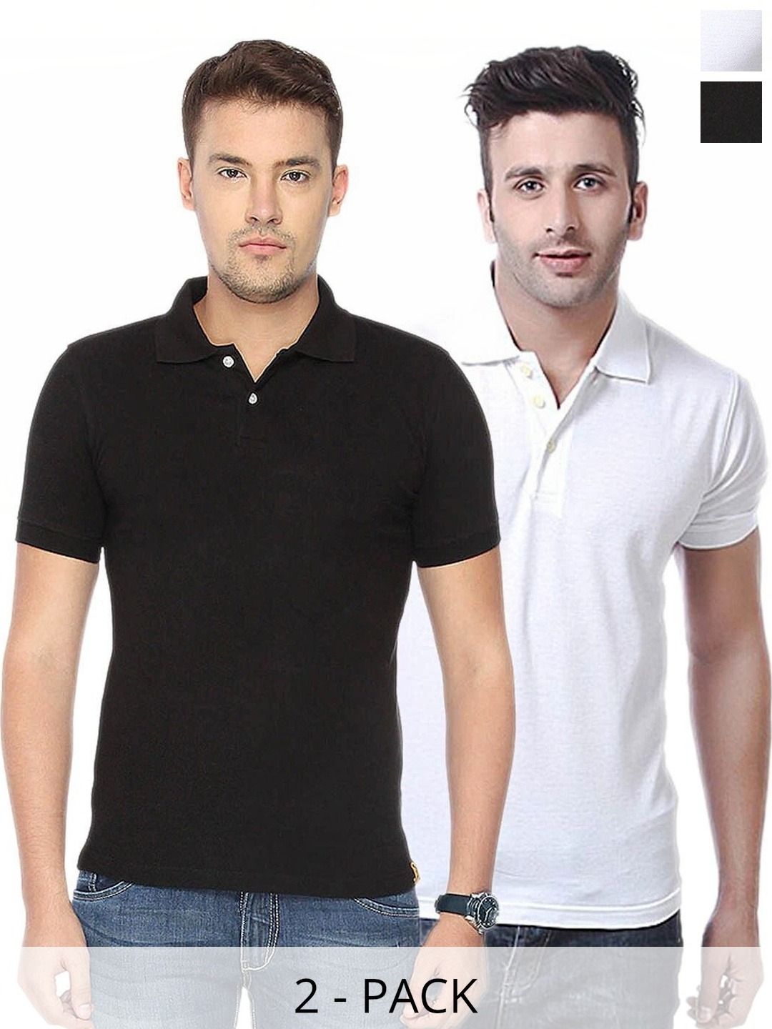 KETEX Men 2 Polo Collar Slim Fit T-shirt