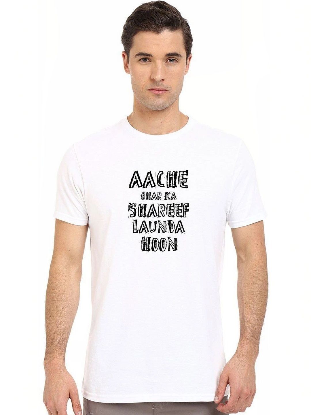 Double F Men Typography Printed T-shirt