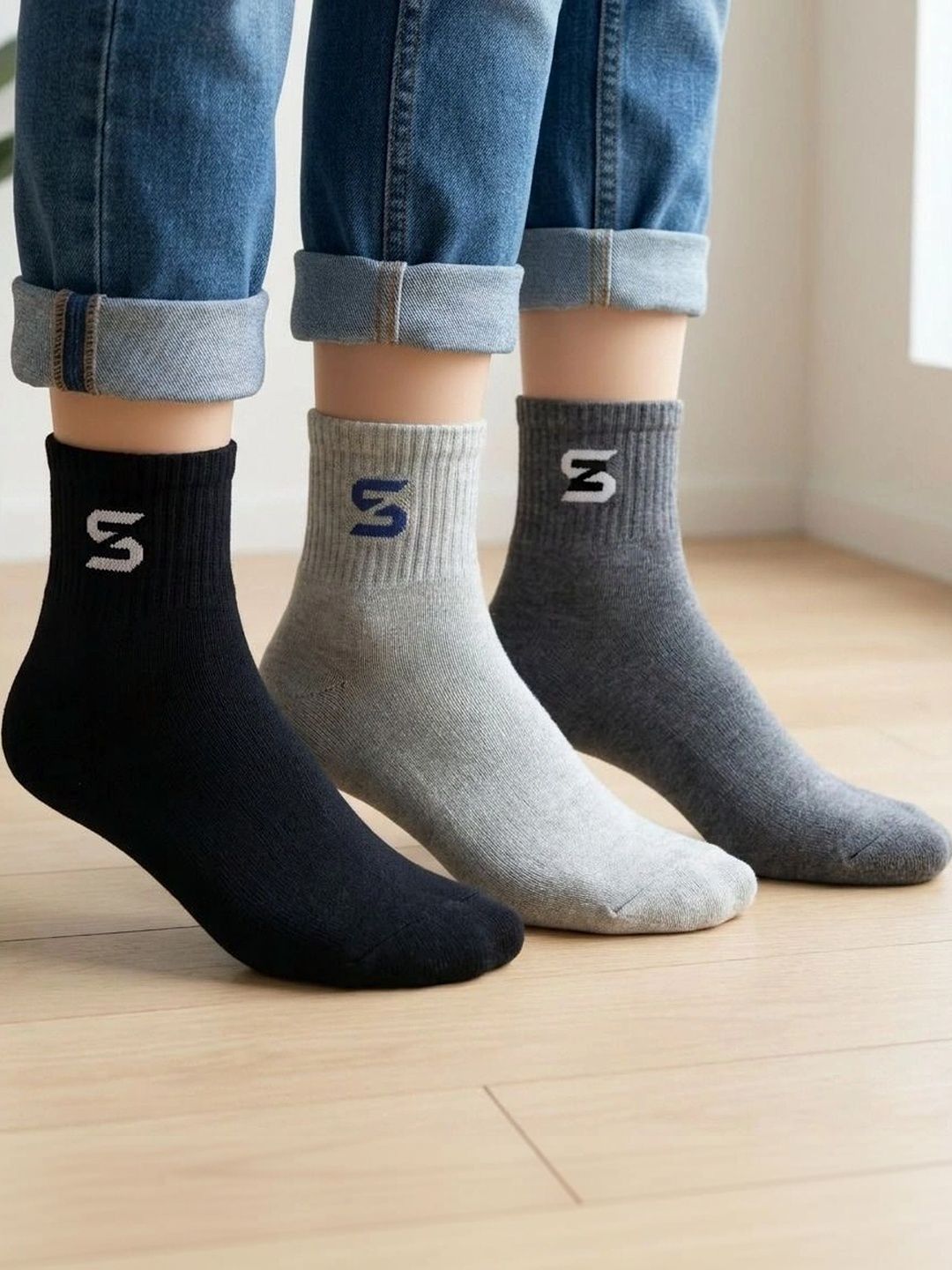 sakyastars Men Pack of 6 Above Ankle Socks