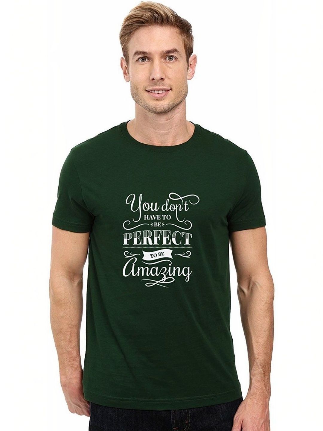 Double F Men Typography Printed T-shirt