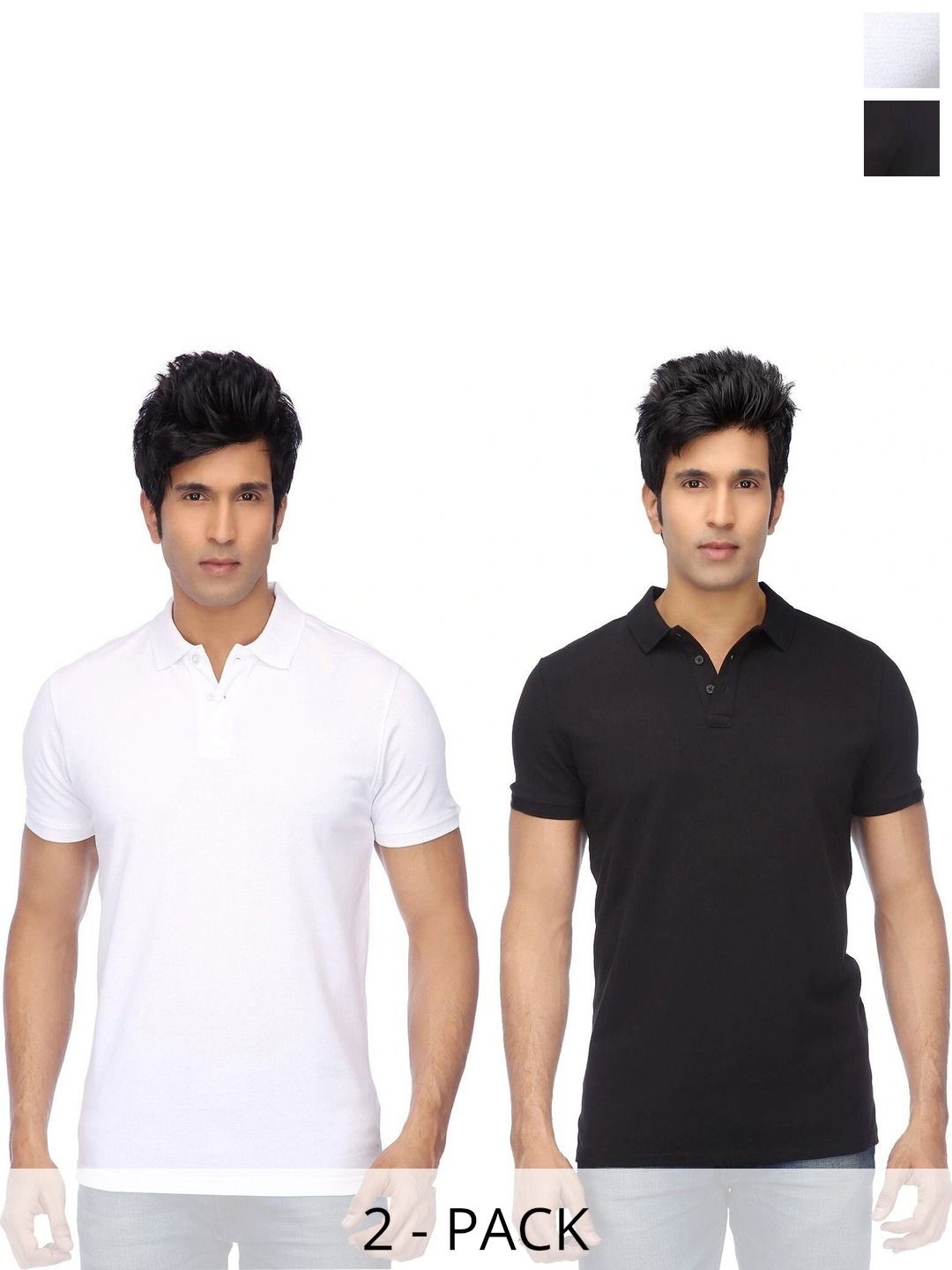 KETEX Men 2 Polo Collar Slim Fit T-shirt