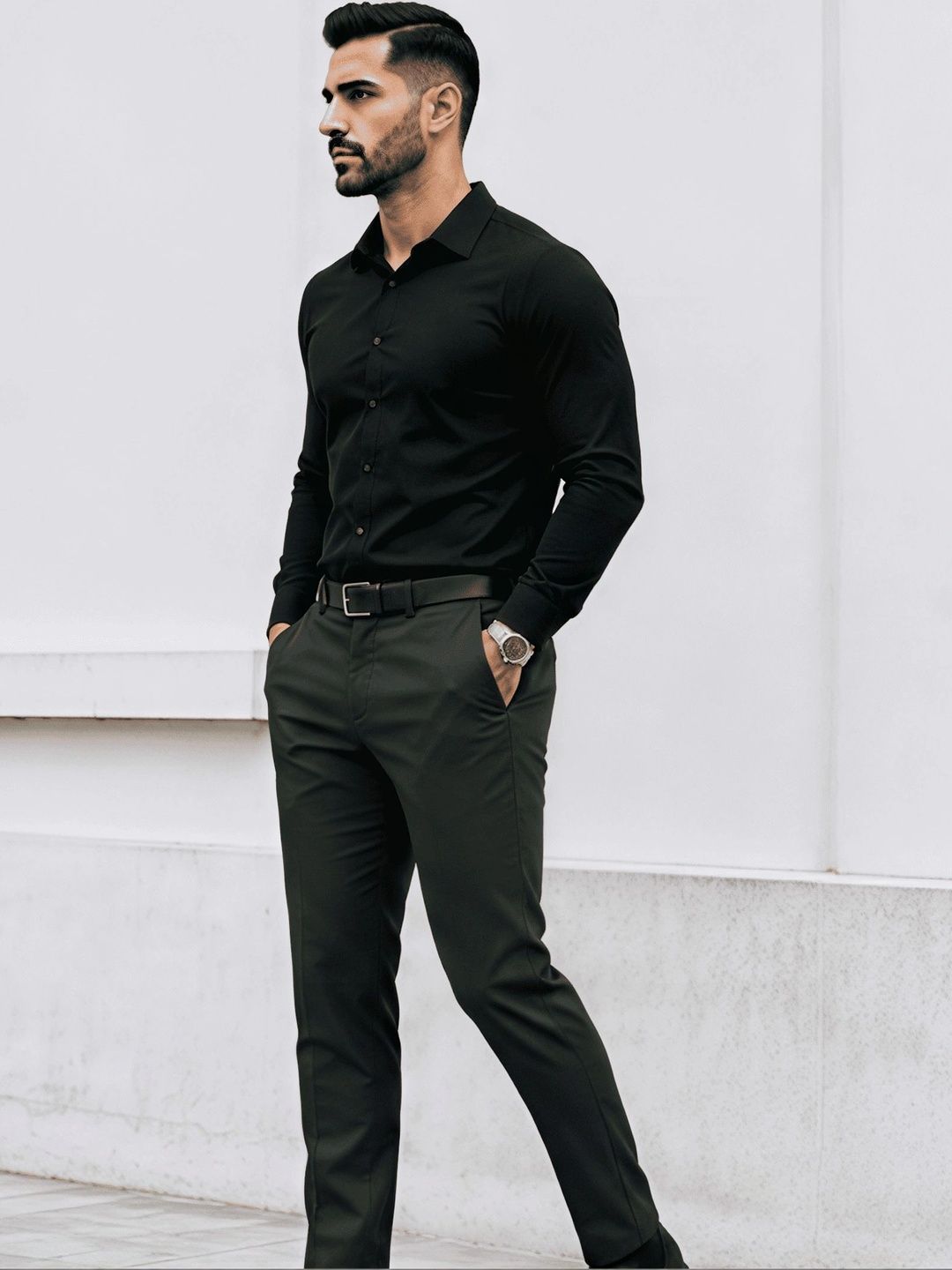 DEVIN FOX Men Slim Fit Easy Wash Trousers