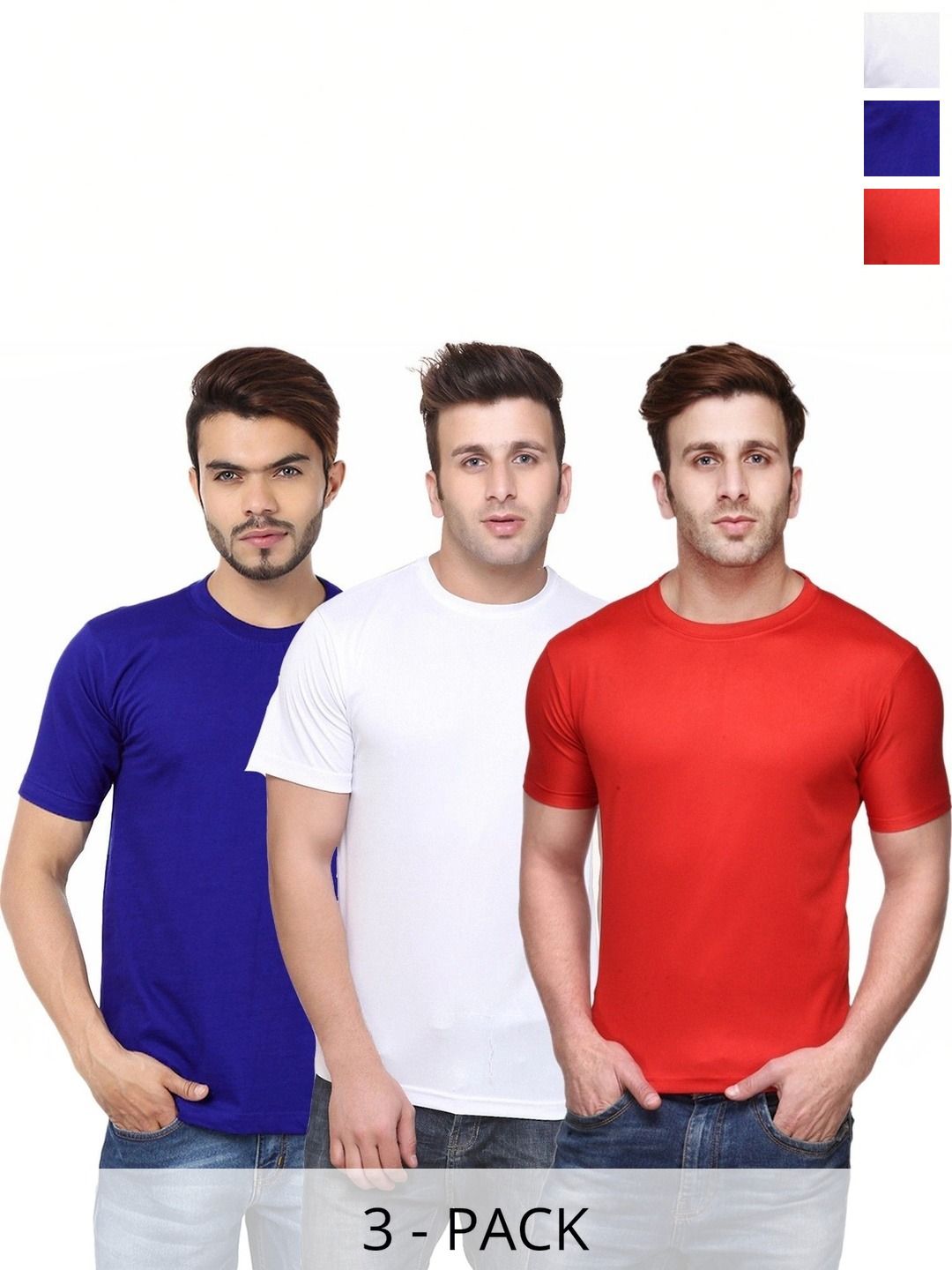 FUNKY GUYS Men 3 Slim Fit T-shirt