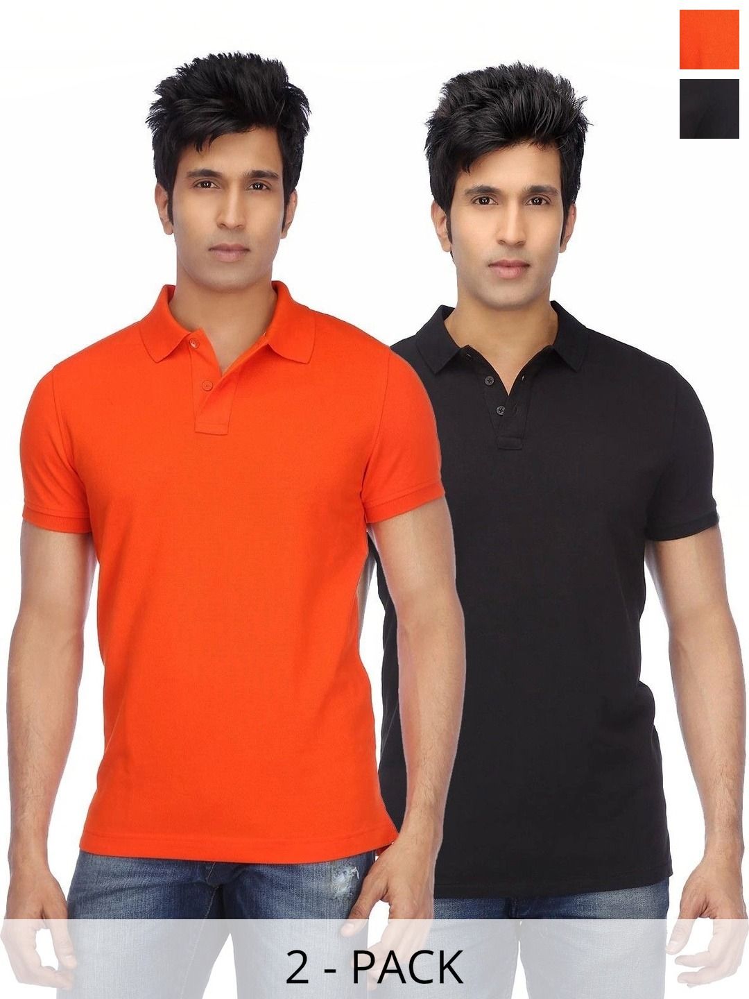 KETEX Men Pack of 2 Polo Collar T-Shirts