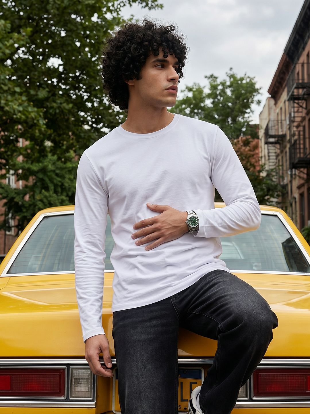 The Roadster Life Co. Long Sleeves Pure Cotton T-shirt