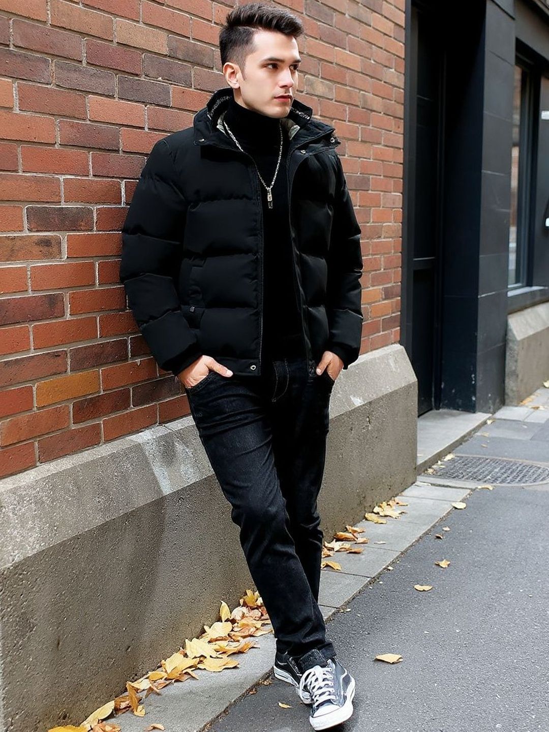 HERE&NOW Men Polyester Open Front Jacket