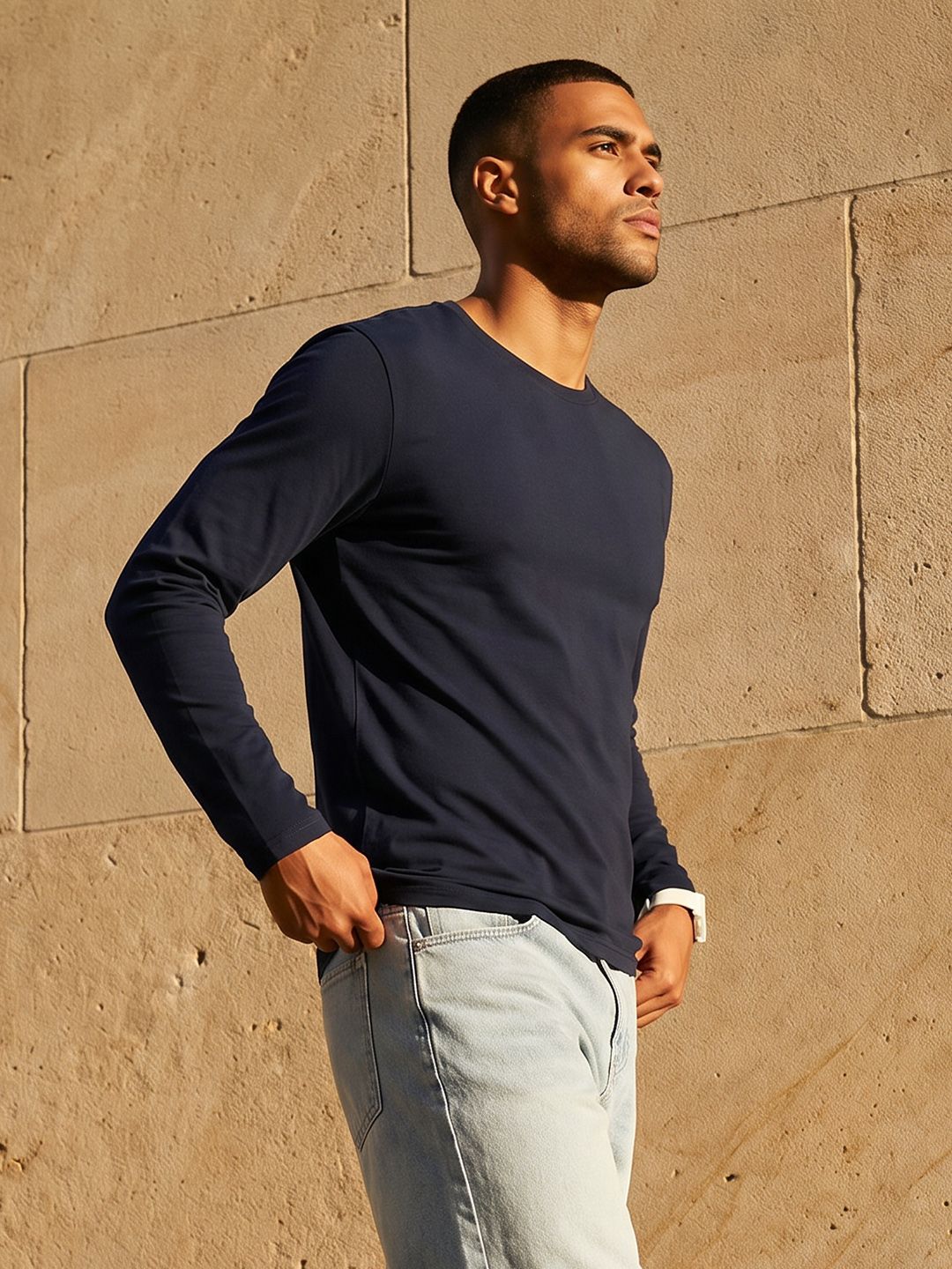 The Roadster Life Co. Long Sleeves Pure Cotton T-shirt