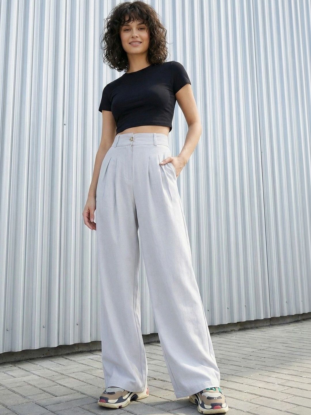 GIRL CNTRL Women Comfort High-Rise Easy Wash Trousers