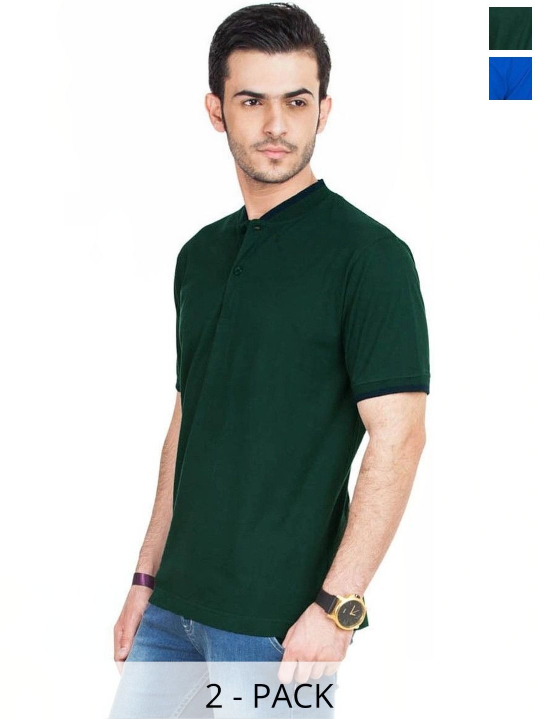 KETEX Men Pack of 2 Polo Collar T-shirts