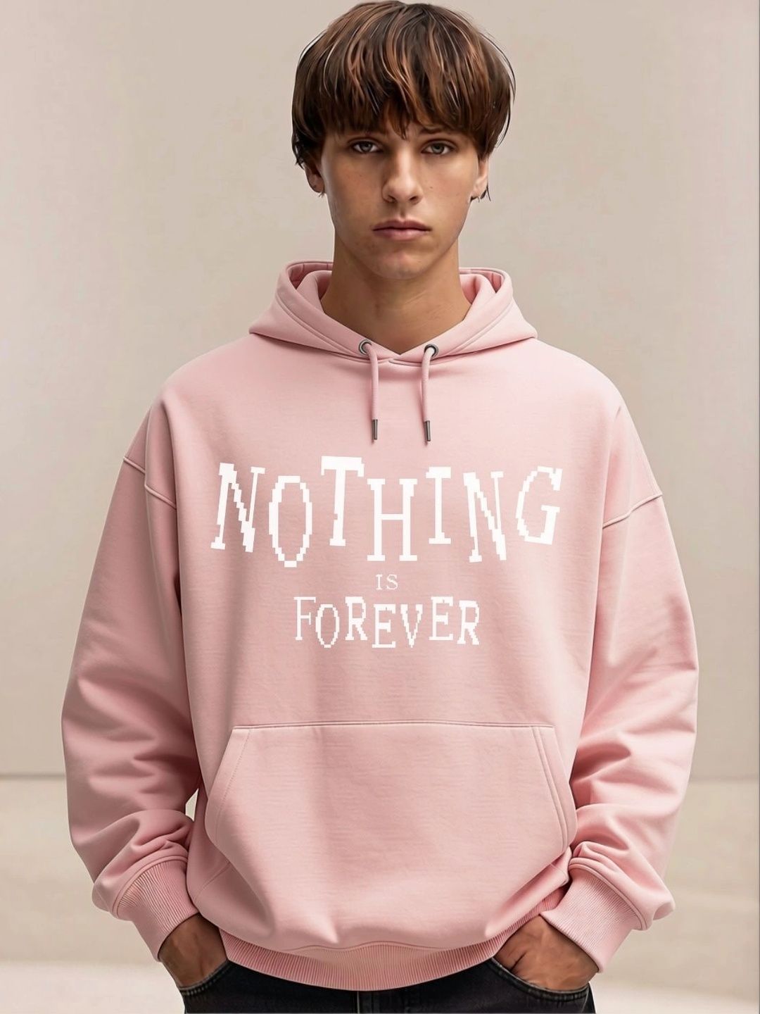 Cool Plus Men Printed Hooded Sweatshirt