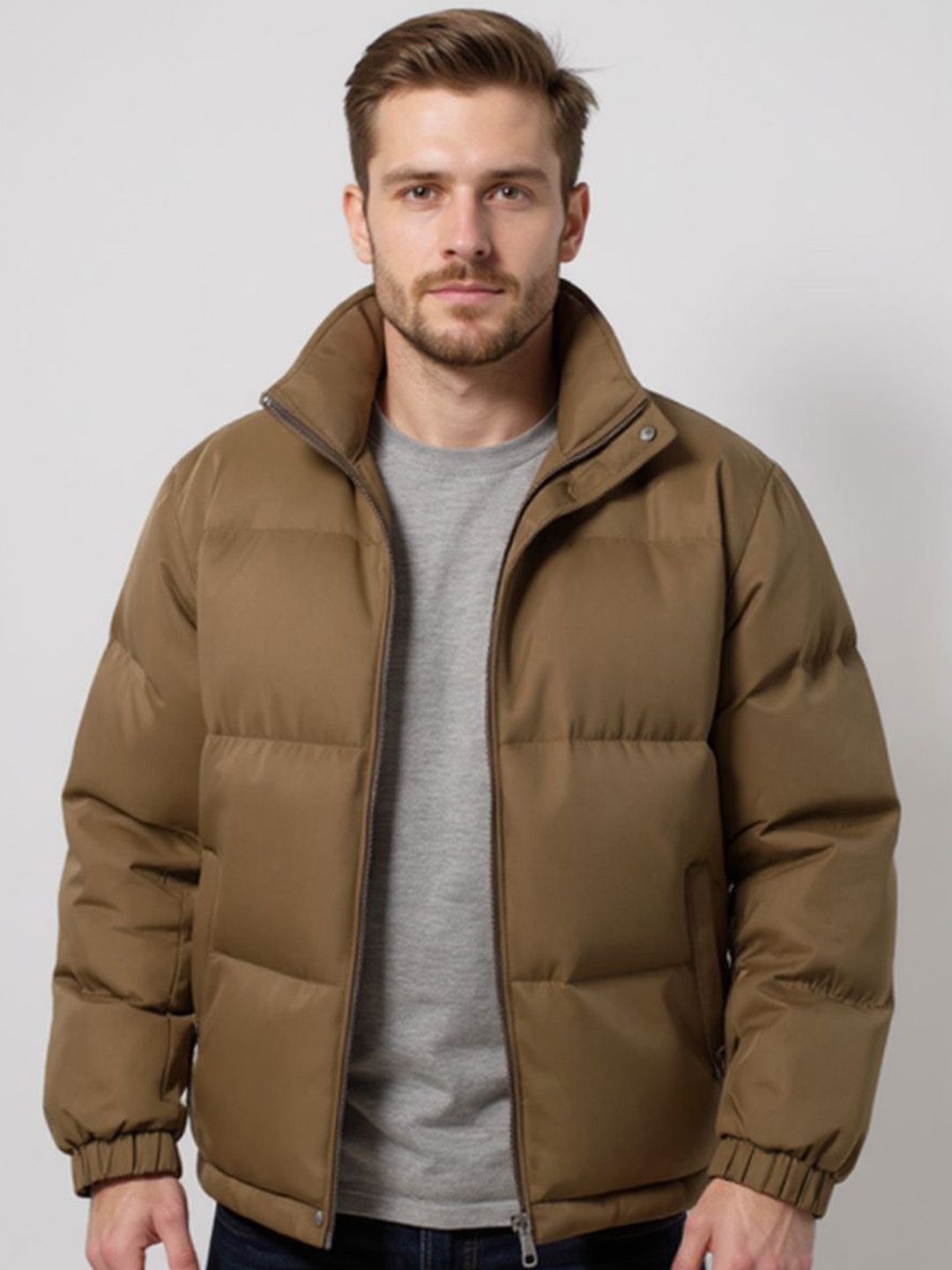 Mast & Harbour Stand Collar Puffer Jacket
