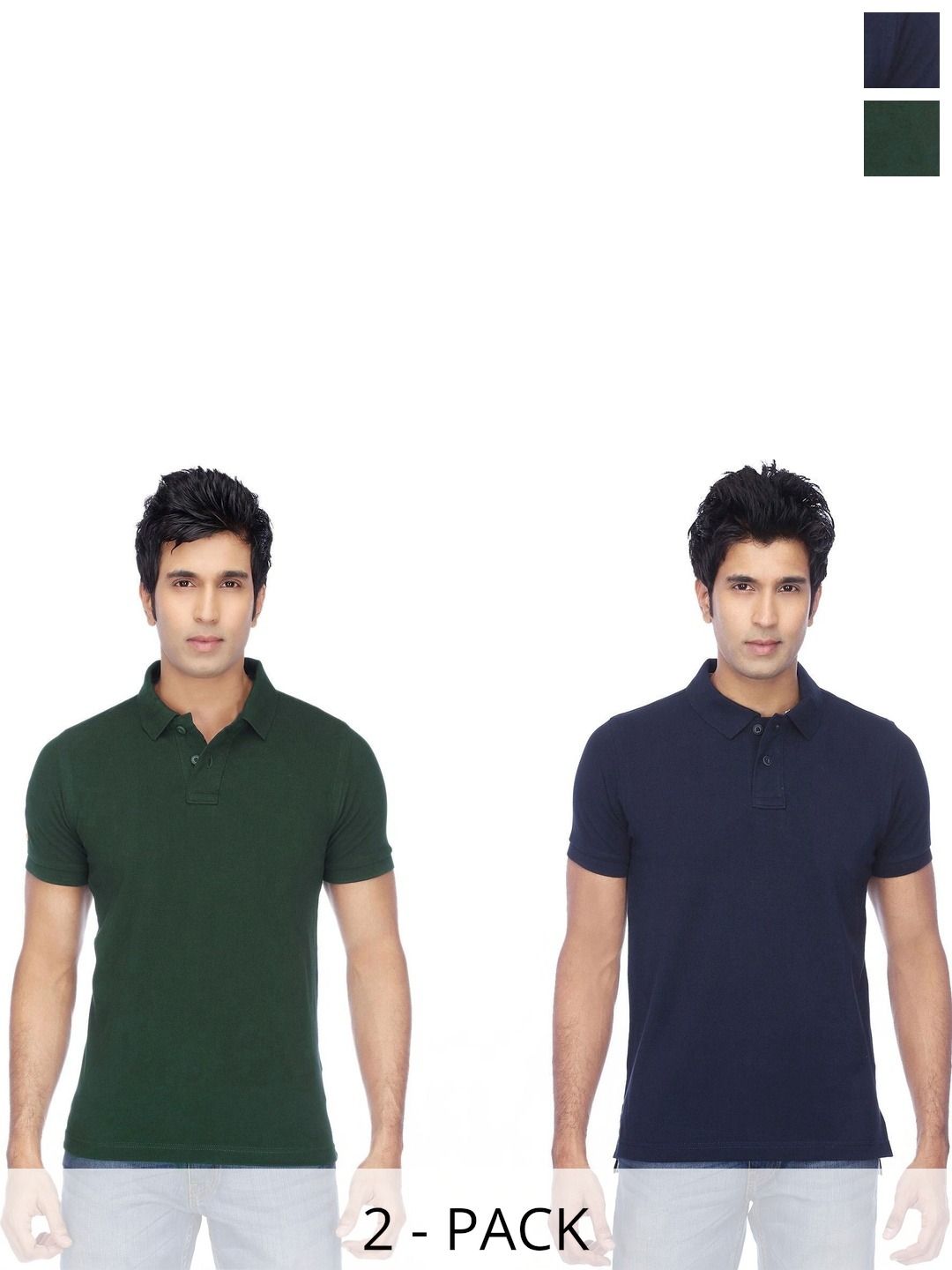 KETEX Men 2 Polo Collar Slim Fit T-shirt