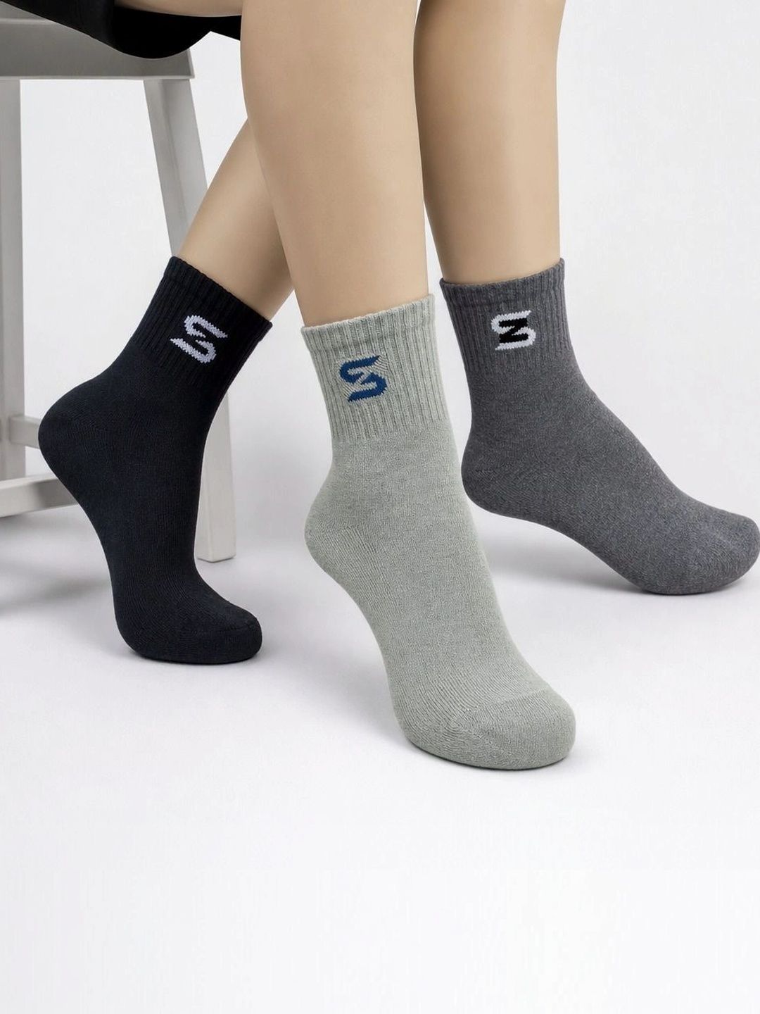 sakyastars Men Pack of 3 Above Ankle Socks