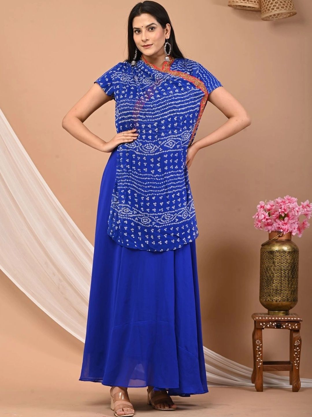 Plumkins Plumkins Bohemian Print Georgette A-Line Maxi Dress