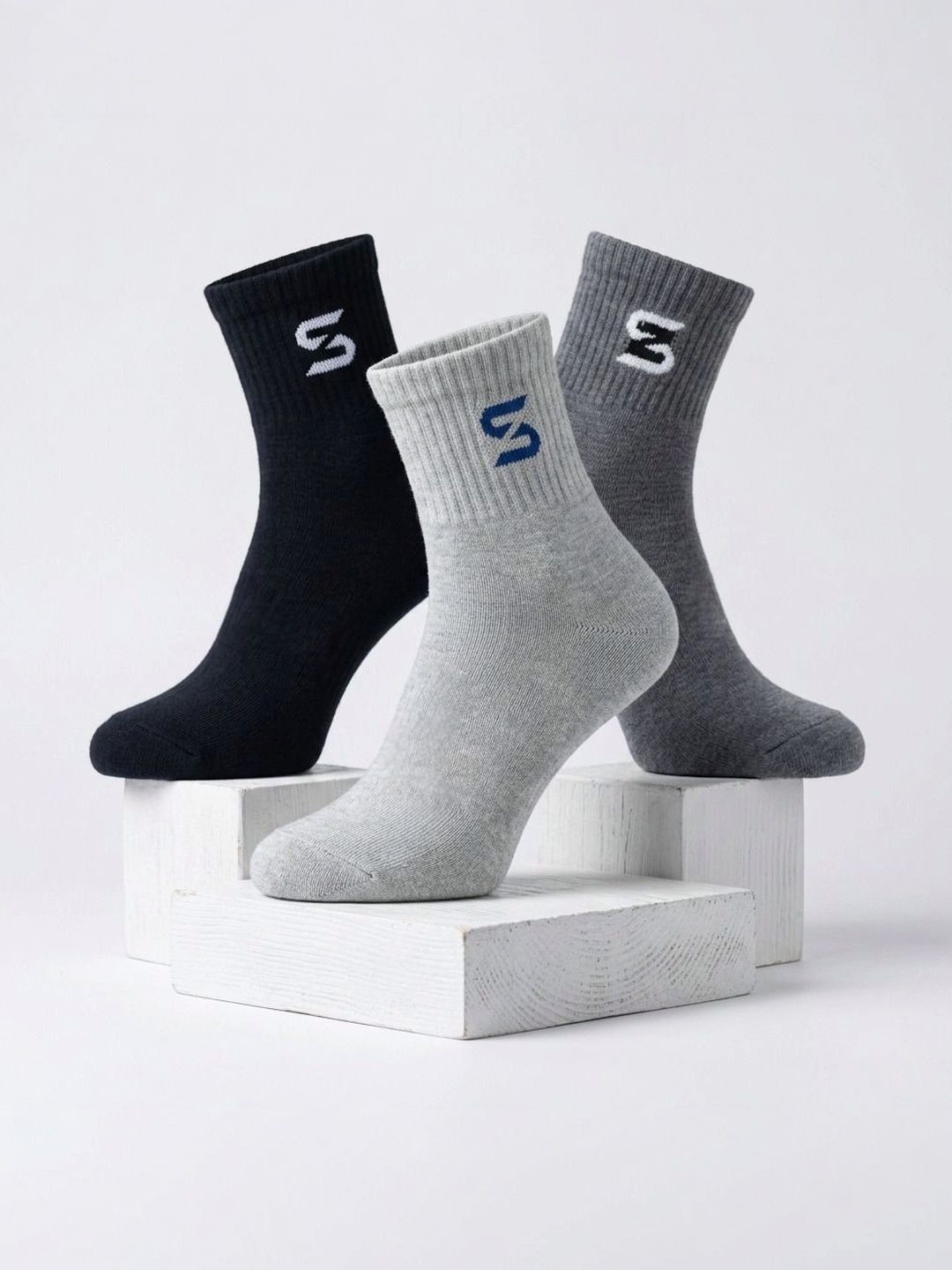sakyastars Men Pack of 3 Above Ankle Socks