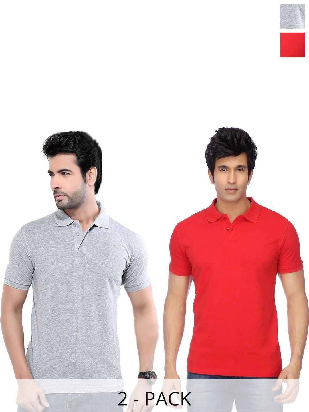 KETEX Men Pack of 2 Polo Collar T-shirts