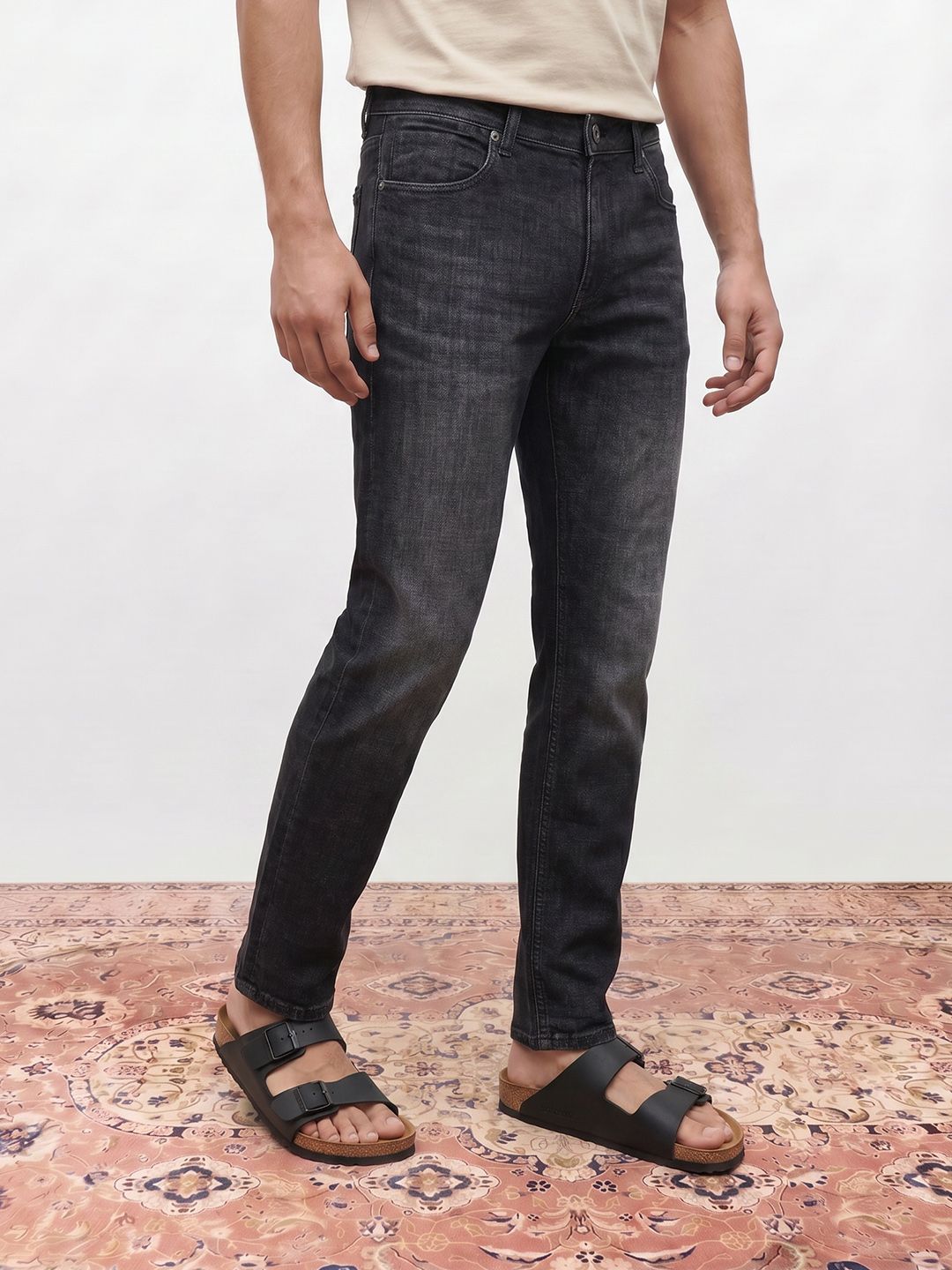 Mr Bowerbird Mr Bowerbird Men Tapered Fit Low Distress Jeans