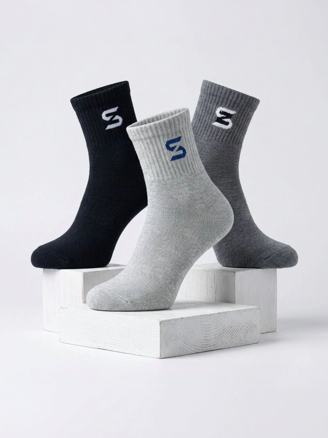 sakyastars Men Pack of 3 Above Ankle Socks
