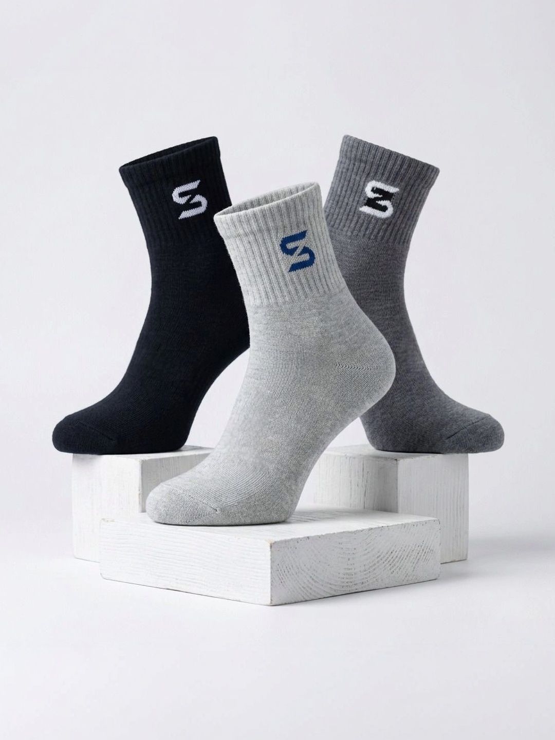 sakyastars Men Pack of 3 Above Ankle Socks