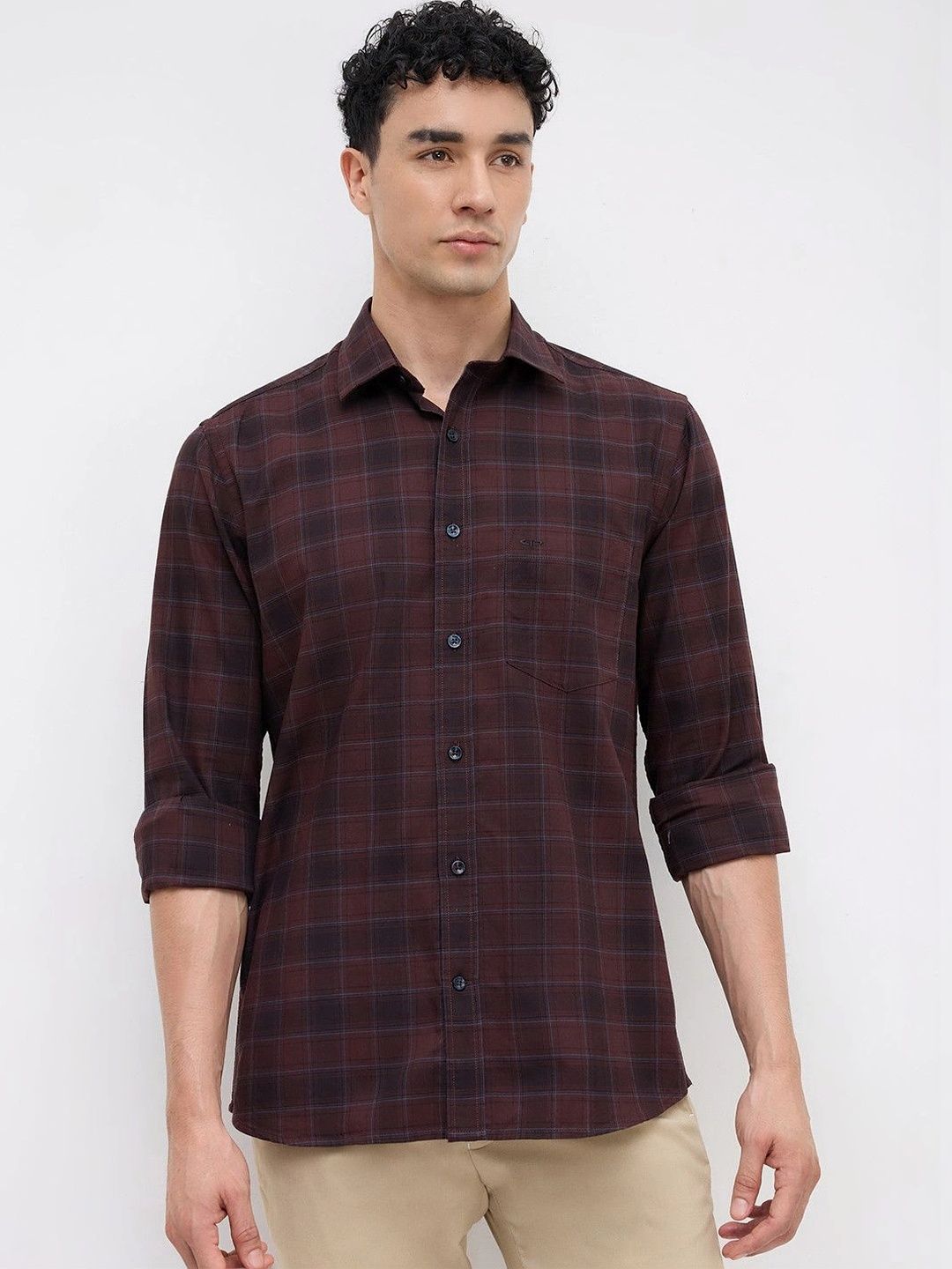 ColorPlus ColorPlus Men Standard Checked Casual Shirt