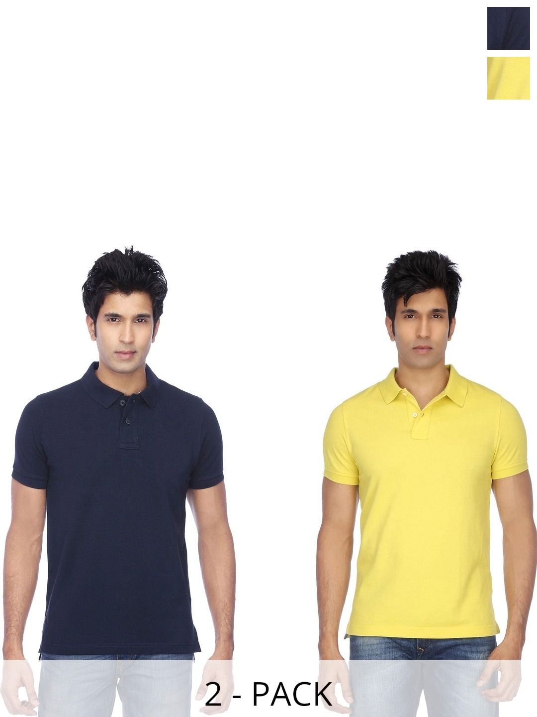 KETEX Men 2 Polo Collar Slim Fit T-shirt