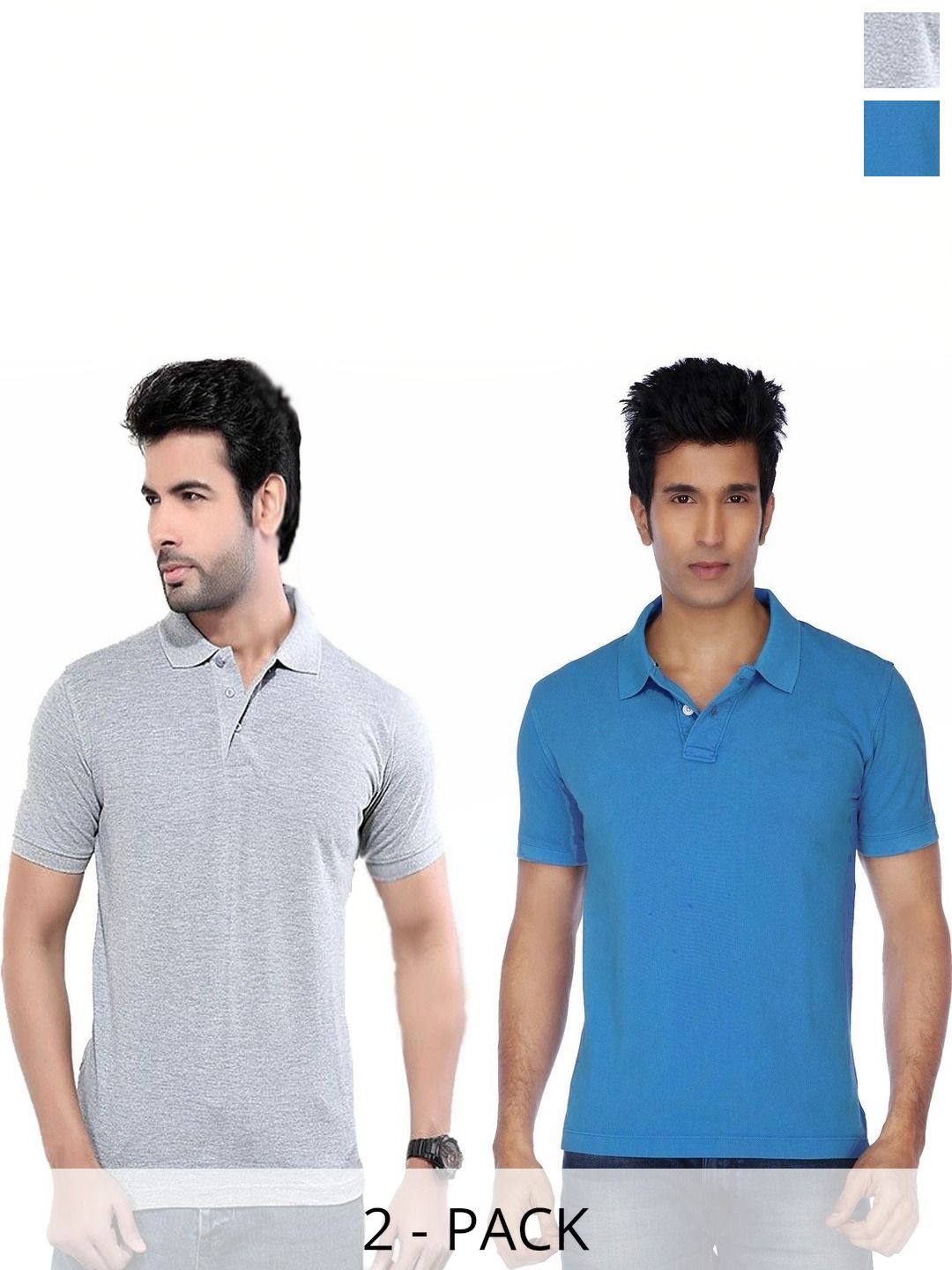 KETEX Men 2 Polo Collar Slim Fit T-shirt