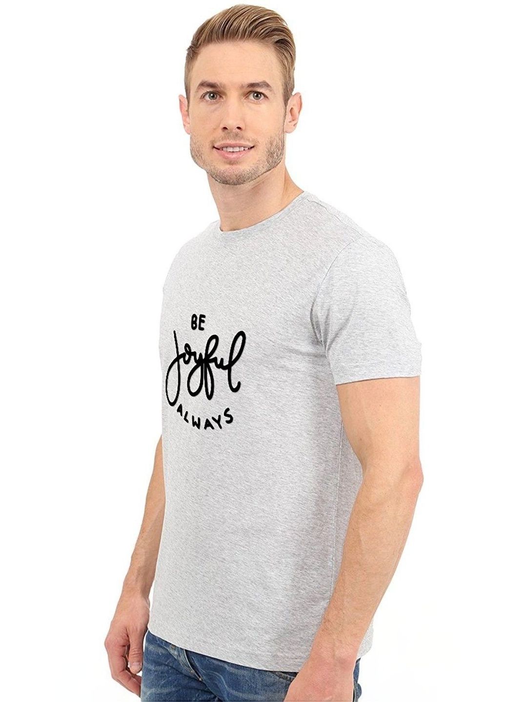 Double F Men Typography Printed T-shirt