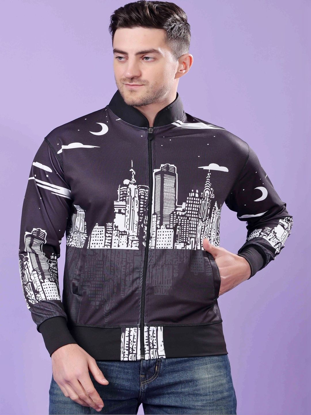 Flirty Soul Flirty Soul Men Lightweight Bomber Jacket