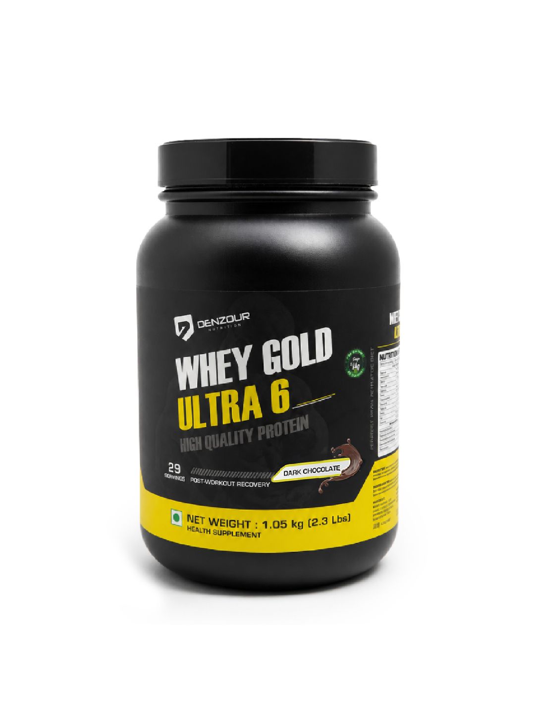 DENZOUR NUTRITION DENZOUR NUTRITION Whey Gold Ultra 6 Starter With 24g Protein - 1.05 Kg - Dark Chocolate