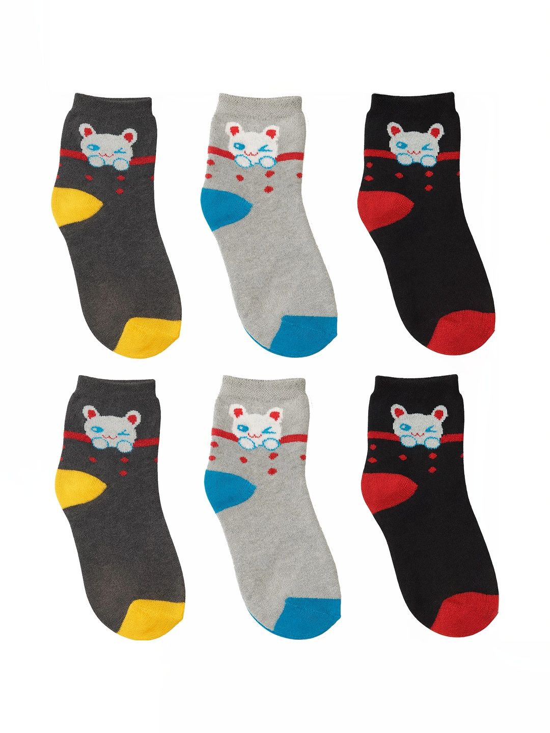 sakyastars Men Pack of 3 Patterned Above Ankle Socks