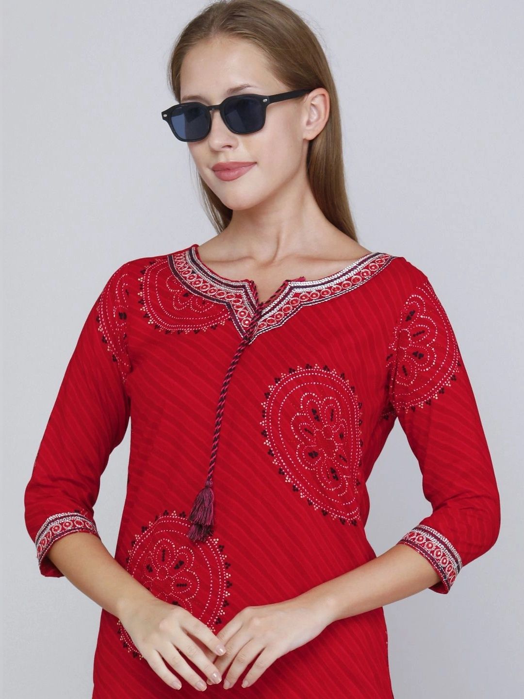 V-Mart Printed Tunic with Trousers