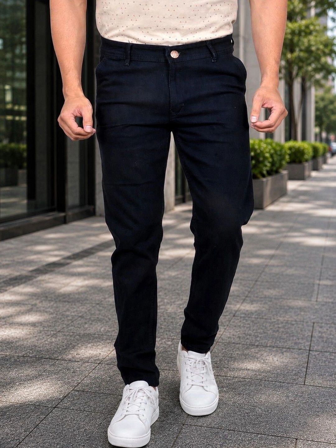 Dwiden Men Slim Fit Mid-Rise Stretchable Jeans