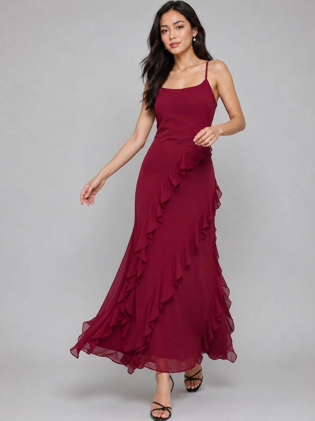 HERE&NOW HERE&NOW Ruffled Maxi Dress