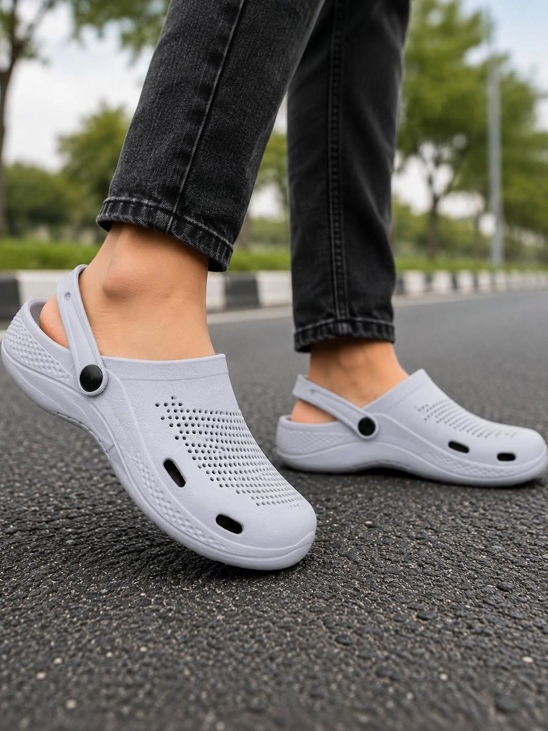 NEW ORANIE Men's Lightweight EVA Clogs Grey