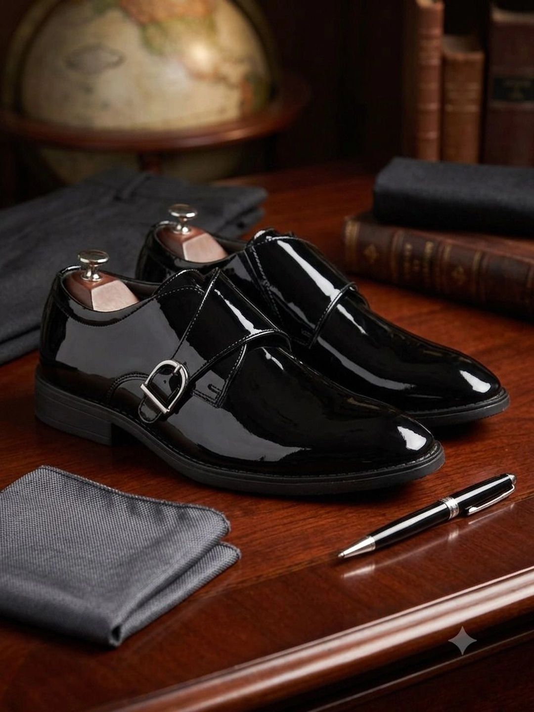 Killer Men Pointed Toe Buckle Formal Monk Shoes