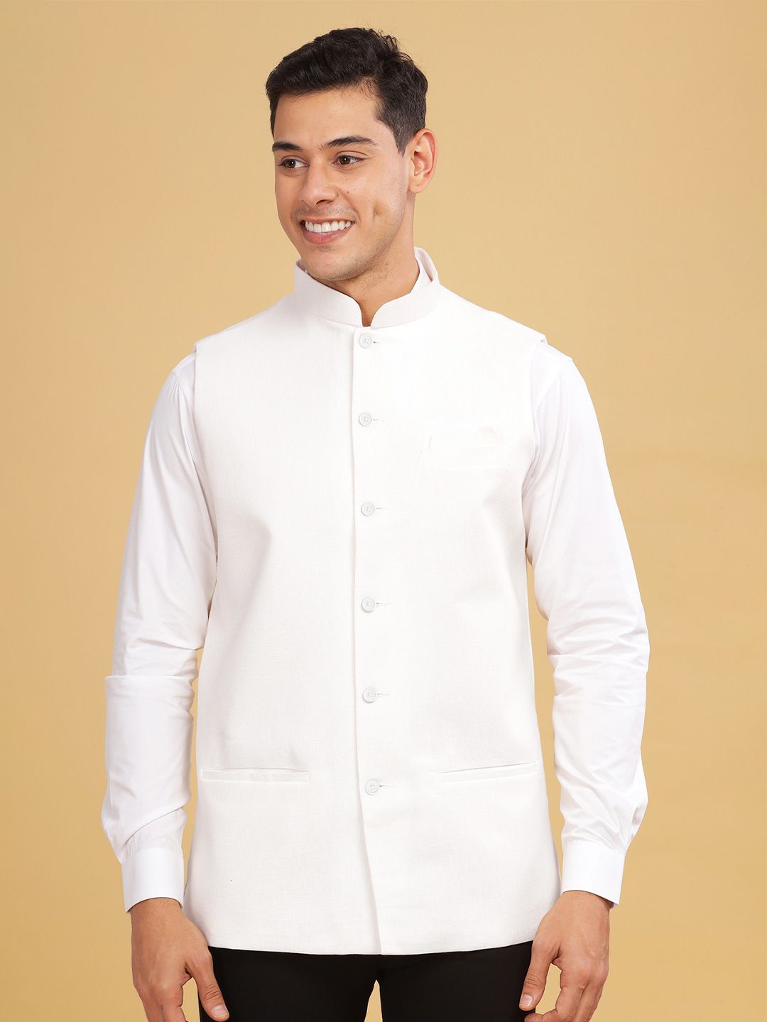 Anouk Men Woven Nehru Jackets