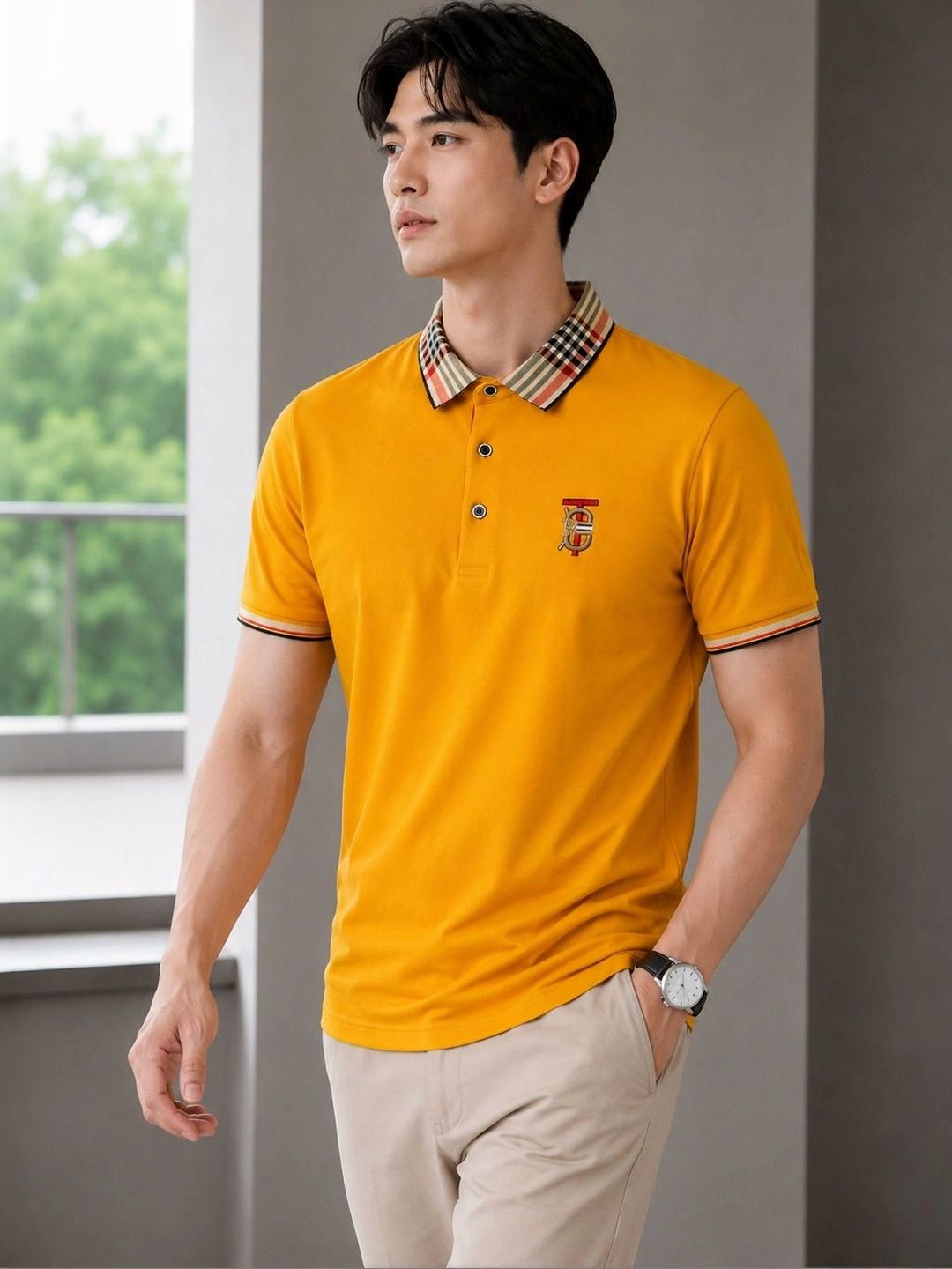 Mast & Harbour Men Brand Logo Polo Collar T-shirt