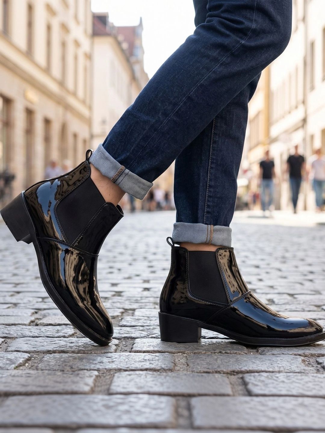Knight Ace Knight Ace Men Round Toe Slip-On Chelsea Boots