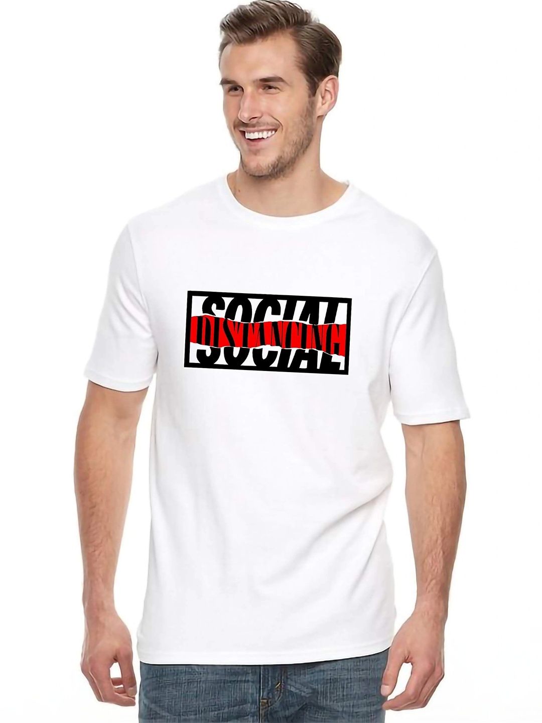 VLAM Unisex Typography Printed Slim Fit T-shirt