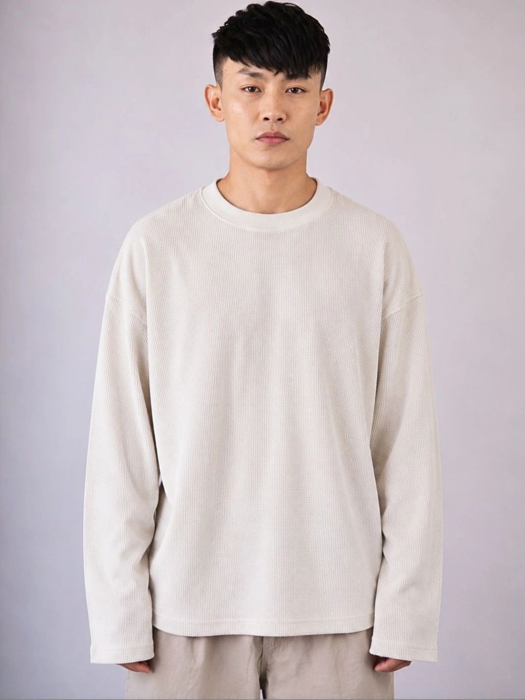 UNIQSOME Men Drop-Shoulder Sleeves T-shirt