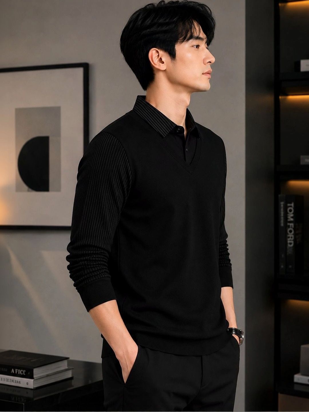 Mast & Harbour Men Colourblocked Polo Collar T-shirt