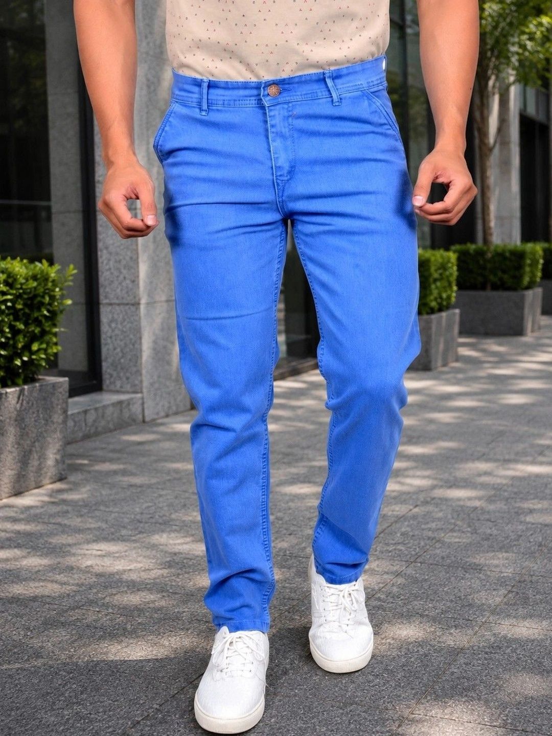 Dwiden Men Slim Fit Mid-Rise Stretchable Jeans