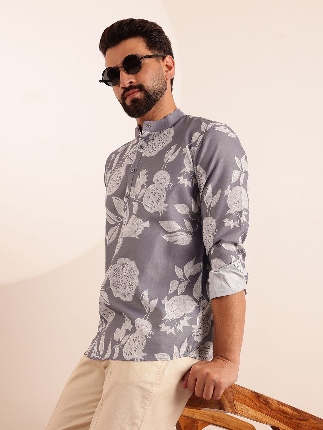 Anouk Men Floral Printed Kurta