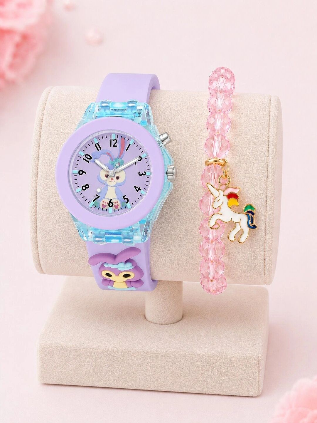 SELLORIA SELLORIA Girls Printed Dial & Straps Analogue Watch HrseBrclt_CLPrpRbit