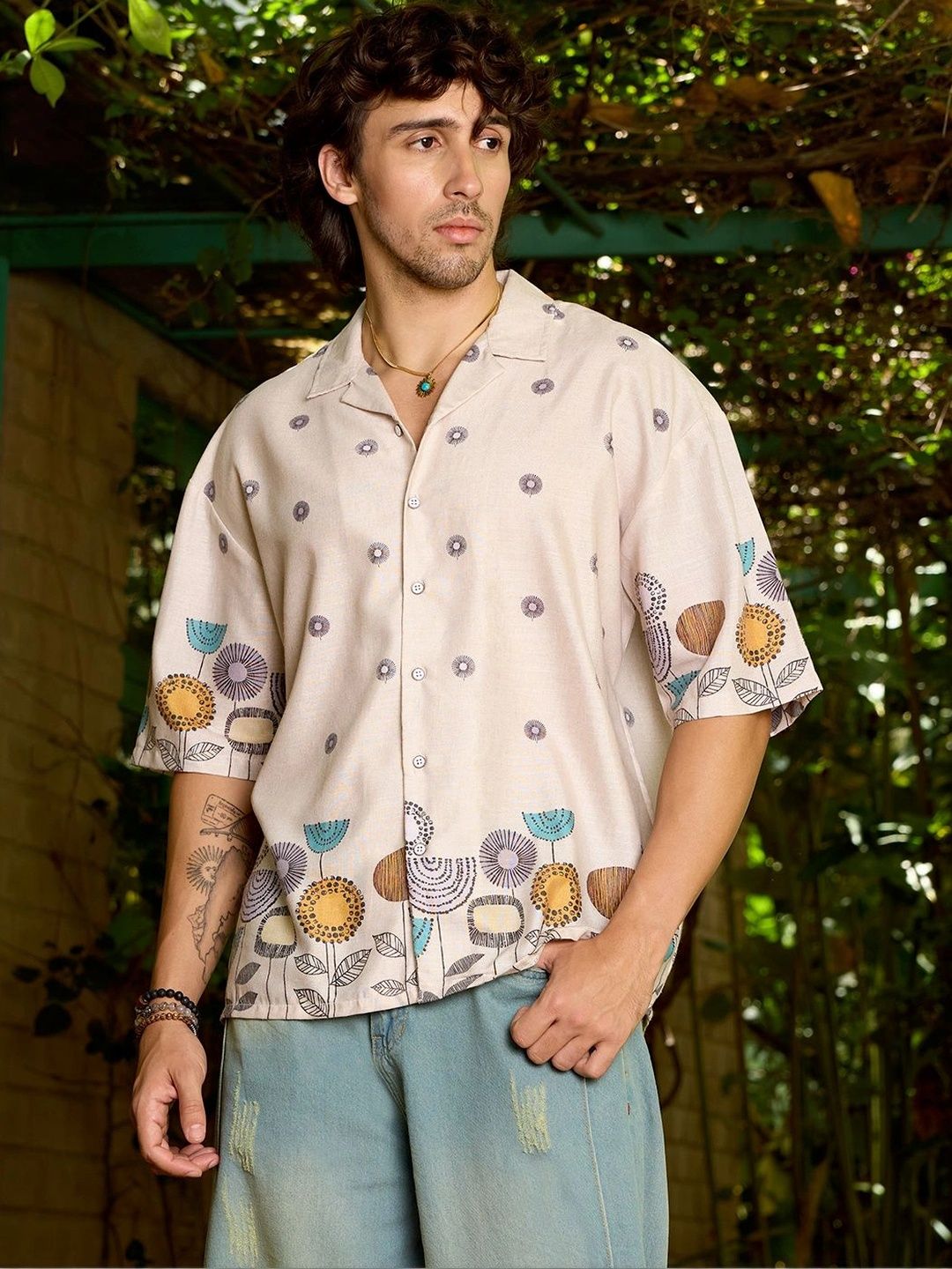 CAHOOT Men Relaxed Floral Printed Casual Shirt